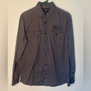 Harley-Davidson Long-Sleeve Work Shirt, Size M, Gray